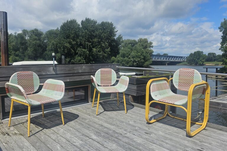 Hausboot Hafen Hamburg - Hausboot Tystnaden Dachterrasse