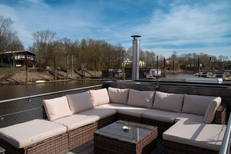 Hausboot Hafen Hamburg - Hausboot Irene. Dachterrasse